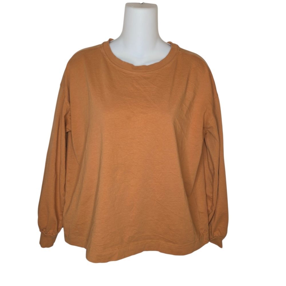 Everlane Organic Cotton Long-Sleeve Boxy-Cut Crop Top T-Shirt, Medium